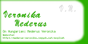 veronika mederus business card